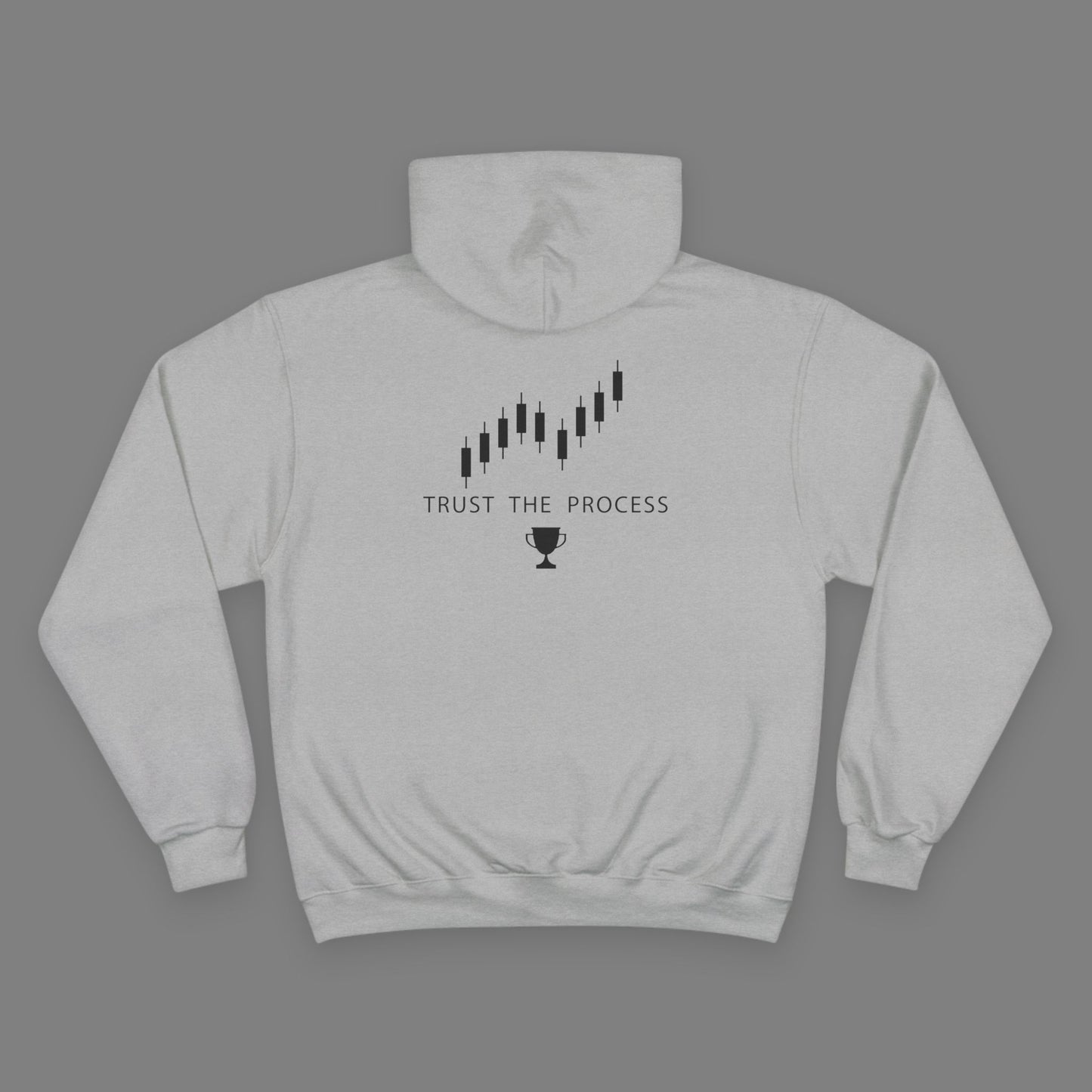 Trust the Process Champion Hoodie - Inspirational White Sweatshirt for Motivated Individuals